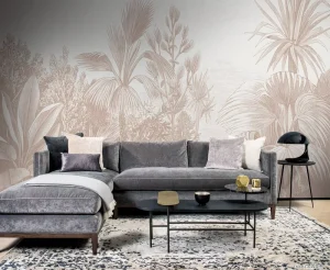 3d Print Wall Plant Wallpaper Nature Landscape Tropical Wall Art Decor Mural Wallpaper Hand Painted Jungle Tree Leafs Wall Paper