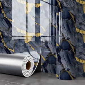 40x300cm DIY Self adhesive Waterproof Wallpaper 3D Marble PVC Panels Oil proof Home Decor for Kitchen Cabinet Bathroom