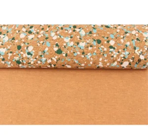 45*30CM Blue Stones Cork Fabric PU Synthetic Leather Paper for Bags & Box Packaging Eco-Friendly