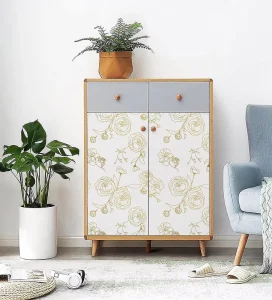 45cm *10m Modern Floral Pattern Waterproof Self Adhesive PVC Wallpaper for Bedroom Living Room Hotel Entertainment