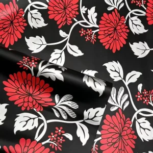45cm Dark Colore Flower Wallpaper Wall Decoration Peony Wallpaper Oil Proof Waterproof Wallpaper Roll