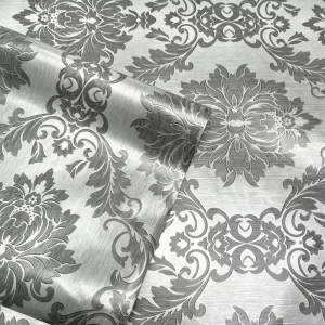 45cm Vinyl Voated Wallcovering 3D Flower Embossed Washable Wallpaper