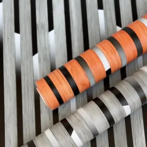 45cm Width Flexible Length Factory Modern Living Room Wood Color Self Adhesive PVC Waterproof Peel Stick Wallpaper