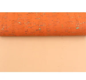 45x30cm Bamboo Orange Cork Fabric Leather Sheet Metallic Foil Anti Mildew for Crafts Toys Packaging Boxes Durable