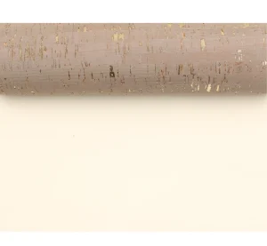 45x30cm Blush Grey Cork Fabric Leather Sheet White TC Base Silver Foil for Wall Decor Upholstery Fabric
