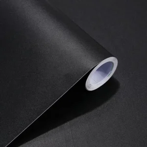 50*300cm Self Adhesive Wallpaper PVC Decorative Black Wallpaper for Bedroom