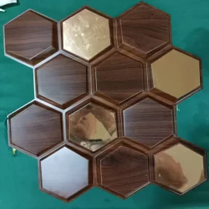 50*50 cm 3D Groove Design Interior Timber Wooden Clad Decorative PVC 3D Wall Panels for Background Walls