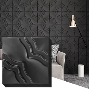 50*50cm Waterproof Fireproof PVC 3D Geometric Wall Panels Modern Interior Decorations And Commercial Residential Use