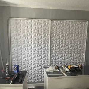 500*500mm PVC Panels Hall Decoration with Custom Pattern Wall Panel Gloss PVC 3D Wall Panel for Living Room