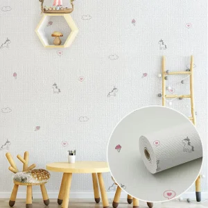 50cm*280cm Cute Kids Wallpapers Comes With Self-Adhesive Backing Mold-Resistant Wallpaper Home Decoration