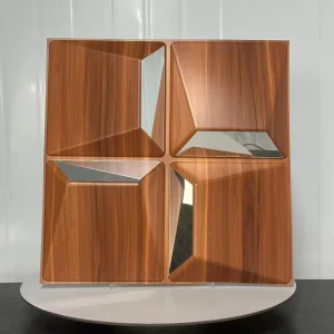 50cm*50cm PVC 3D Diamond Wall Panel with Mirror Wallpaper for Interior Wall Decor Ceiling Decoration