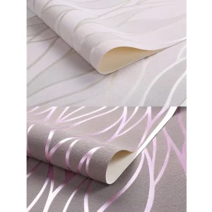 53cm Modern Minimalist 3D Water Wave Pattern Wallpaper Non woven Wallpaper Curved Deer Skin Velvet TV Background Wall Wallpaper