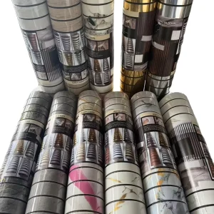 58cm*3m Wood Slat Wall Sticker Self-adhesive Wood Grille Wallpaper for TV Background Living Room Decor