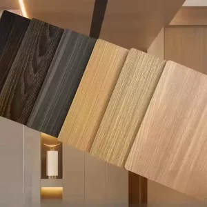 5mm 8mm Bamboo Charcoal Fiber Wall Panel Wood Veneer Board for Indoor Wall Decoration Popular Pattern