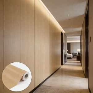 60cm Peel & Stick Wood Grain Wallpaper Waterproof & Fire Resistant for Hotels