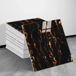 60×60 Elegant Marble-textured Wallpaper and Wall Tiles for Modern Bedrooms 3D Geometric Texture