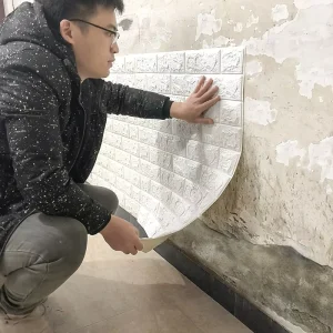 70*77cm Peel and Stick Wall Sticker Self Adhesive Brick Pattern Wallpaper for Home Improvement Decor