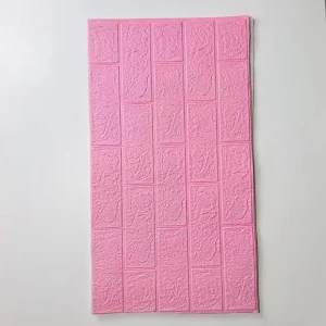 70*77cm Self-Adhesive Soundproof Pink 3D for SXP Wallpaper Waterproof PE Vinyl Foam Wall Panel Sticker for Dining Hospital Mall