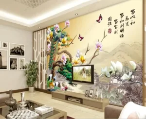 8D All Murals 8d 3d 5d 16d 18d Wallpapers 8d Design Flower Wall Paper for Home Decoration 100X144inches