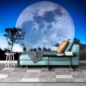 8D Three Dimensional Concave Convex Lunar Surface Seamless Fabric Waterproof Self adhesive Wallpaper Embossed Finish Vintage