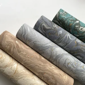 A Grade Interior Decorative Wall Paper 3D PVC Wallpapers Wall Coating Highly Foaming Suede Wallpapers Stocklots Wallpaper