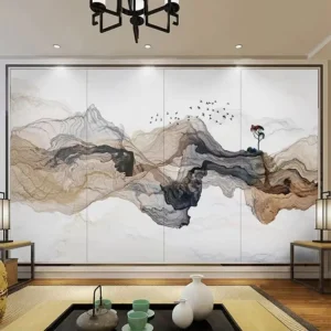 Abstract Chinese Ink Landscape Non Woven Wallpaper Mural Custom Size Modern Wall Decor Living Room Bedroom Removable