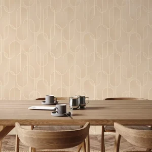Abstract Geometric Design Vinyl Wall Paper for Restaurant