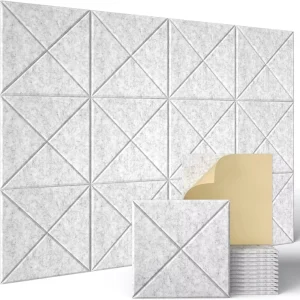 Acoustic Felt Panels with Hanging Bracket for Home Theater Office Modern Wall Stickers Sound Absorbing Board Colored Polyester