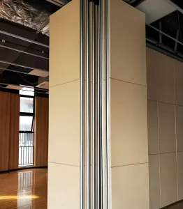 Acoustic Mobile Wall Panel Moving Wall Sound Proof Foldable Movable Partition Wall Divider Folding Sliding Wall Multilayer Board
