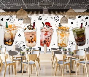 Adhesive Vinyl Waterproof Digital Printing Wall Large Size Decor Decal Sticker Wall Stickers Decal for Store Business