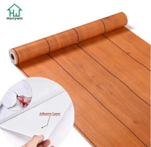 Aesthetic Wooden Self Adhesive Wallpaper Waterproof Vinyl Peel and Stick Wallpaper Wooden Wallpaper for Wall Decoration