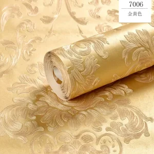 American Farmhouse Floral 3D Embossed Self-Adhesive Non-Woven Wallpaper Peel & Stick Fireproof & Waterproof for Apartment Use