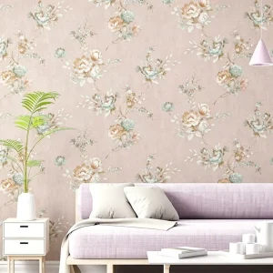 American Rustic Wallpaper 3D Floral Waterproof Wall Mural for Home Bedroom Background Beauty Salon Decoration Wall Covering