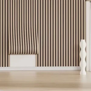 Anti Slip Wrinkle Resistant Modern Grille Stripe Self Adhesive PVC Wall Stickers PVC Peel Stick Wallpaper
