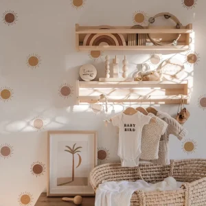 Art Deco Eco friendly Self Adhesive Removable Scenic Print Decal PVC Waterproof Home Decoration Children Wall Sticker Baby Kids