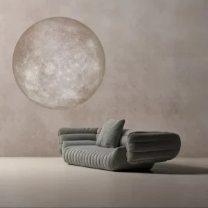 Art Deco Style Geometric Gold Moon 3D Embossed Wallpaper Peel and Stick Easy Install Wall Decor for Bedroom Living Room Hotel