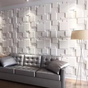 Art Decorative 3D Wall Panel PVC Wallpaper Sticker Waterproof 3D PVC Wall Cladding for Living Room Bedroom