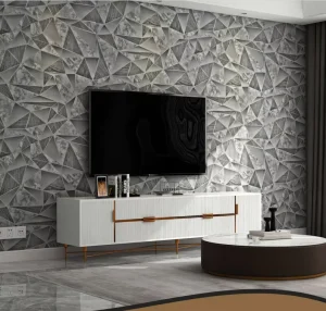 Art Mural Peel and Stick 3D Geometric Wallpaper Self Adhesive Removable for Living Room Bedroom TV Wall