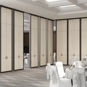 Automatic Foldable Partition Wall Wooden Movable Partition Panels Aluminum Wall Door for Hotel Auditorium Interior Decoration
