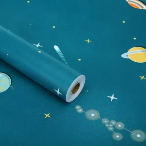 BSCI Kids Wallpaper Factory Price Cartoon Design Children’s Room Waterproof Self-Adhesive Wallpaper Home Decoration