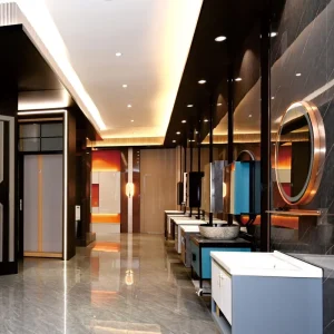 Bamboo Charcoal Modern Wall Cladding Face Veneer Laminated Melamine Paper Balanced Enhancement Sheet for Bathroom Warehouse
