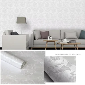 Bangfa Waterproof PVC Wallpaper 45cm Peel and Stick for Bedroom Gym Wall Decor