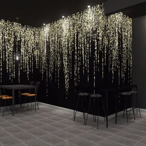 Bar KTV Wall Art with Simulation Light Corridor Box Decoration Neon Light Wallpaper Nightclub Decor Karaoke Wallpaper