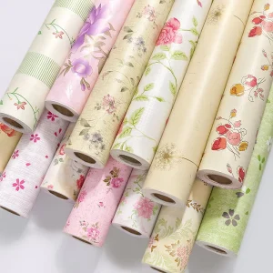 Beautiful Roses Flowers Floral Design Romantic Bedroom Nature Decoration PVC Wall Paper