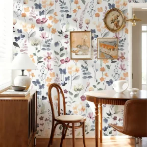 Bedroom Self adhesive Wallpaper for Furniture Renovation Country style Floral Pattern Wallpaper