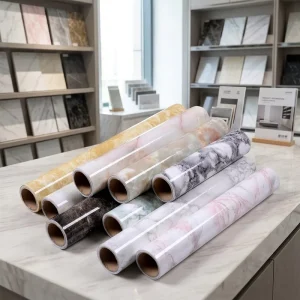 Best Quality Opaque Marble Color Pvc Decorative Film for MDF Lamination