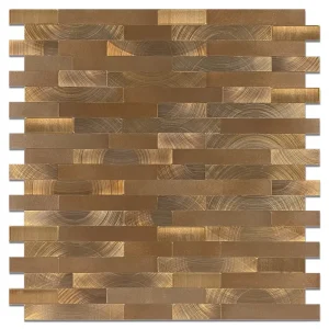 Best Seller Long Strips Self Adhesive Mosaic Tile Peel and Stick Metal Backsplash Kitchen Backsplash Tile Stickers