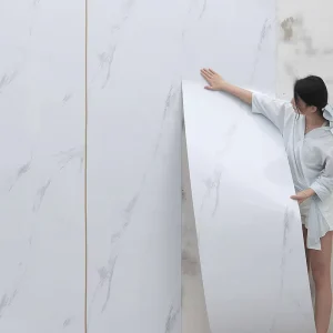 Big Roll Extra Wide Thick Grey Concrete Wallpaper Peel and Stick Waterproof Gray Concrete Contact Vinyl Adhesive Cement Sticker
