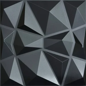 Black 3D PVC Wall Panel Embossed Wall Paper 3D Acoustic Diffuser Wall Panel