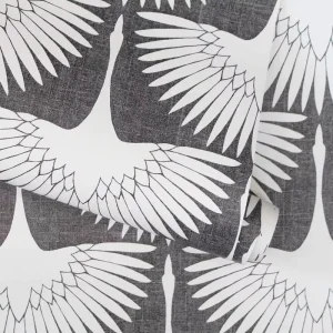 Black Geese Pattern Self Adhesive PVC Film Flying Bird Silhouette Waterproof Peel and Stick for Wall Furniture Makeover